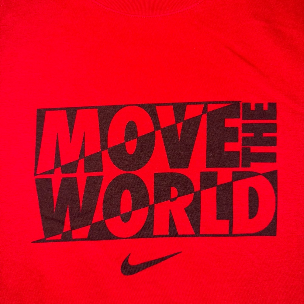 Nike Red Athletic Cut Tee - Picture 3 of 4